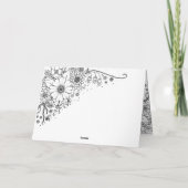 Zwart-witte modderbloemen kleur in Afbeelding Kaart (Achterkant)