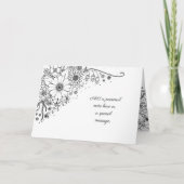 Zwart-witte modderbloemen kleur in Afbeelding Kaart (Voorkant)