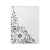 Zwart-witte modderbloemen kleur in Afbeelding Notitieblok (Linkerzijde)