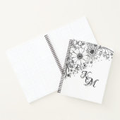 Zwart-witte modderbloemen kleur in Afbeelding Notitieboek (Binnen)