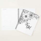 Zwart-witte modderbloemen kleur in Afbeelding Planner (Display)