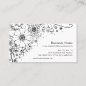 Zwart-witte modderbloemen kleur in Afbeelding Visitekaartje (Achterkant)