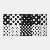 Zwart Witte Mode Stippen Stijl Design Bureaumat (Voorkant)