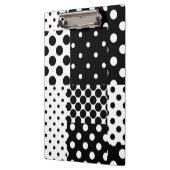 Zwart Witte Mode Stippen Stijl Design Klembord (Links)