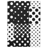 Zwart Witte Mode Stippen Stijl Design Klembord (Achterkant)