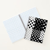 Zwart Witte Mode Stippen Stijl Design Notitieboek (Binnen)