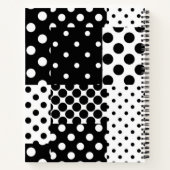 Zwart Witte Mode Stippen Stijl Design Notitieboek (Achterkant)