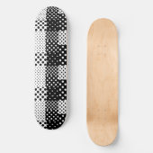 Zwart Witte Mode Stippen Stijl Design Persoonlijk Skateboard (Voorkant)
