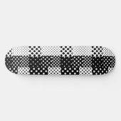 Zwart Witte Mode Stippen Stijl Design Persoonlijk Skateboard (Horizontaal)
