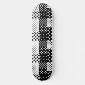 Zwart Witte Mode Stippen Stijl Design Persoonlijk Skateboard (Voorkant)