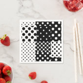 Zwart Witte Mode Stippen Stijl Design  Servet (Insitu)