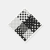 Zwart Witte Mode Stippen Stijl Design  Servet (Hoek)
