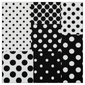 Zwart Witte Mode Stippen Stijl Design Stof (Swatch)