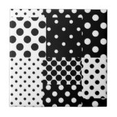 Zwart Witte Mode Stippen Stijl Design Tegeltje (Voorkant)