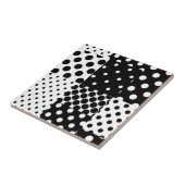Zwart Witte Mode Stippen Stijl Design Tegeltje (Zijkant)