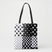 Zwart Witte Mode Stippen Stijl Design Tote Bag (Voorkant)