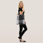 Zwart Witte Mode Stippen Stijl Design Tote Bag (Op model)