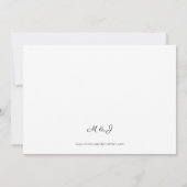 Zwart & Witte Moderne 1 Trouw Uitnodiging (Achterkant)