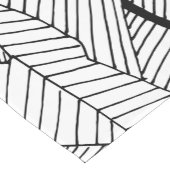 Zwart-witte, moderne Abstracte geometrische blader Korte Tafelloper (Hoek)