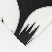 Zwart Witte Moderne Bloem Bladeren die Waaieren Fleece Deken (Hoek)