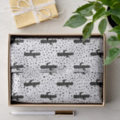 Zwart-witte moderne cactus en driehoekige geo tissuepapier (Geschenk)