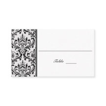 Zwart-witte moderne Damask | Weddenschap