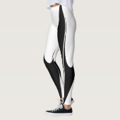Zwart-witte moderne Dancers stijl Leggings (Links)