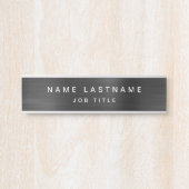 Zwart-witte, moderne, elegante professionele klas deurbordje (Voorkant)