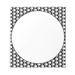 Zwart Witte Moderne Geometrische Baan Notitieblok