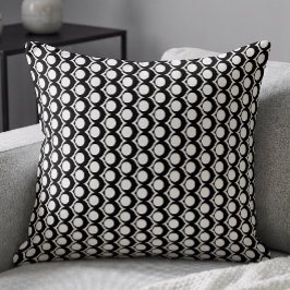Zwart Witte Moderne Geometrische Patroon  Kussen