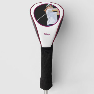 Zwart Witte Moderne Gepersonaliseerde Golfhoes Golfheadcover