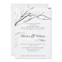 Zwart-witte, moderne grafische bladbruiloft