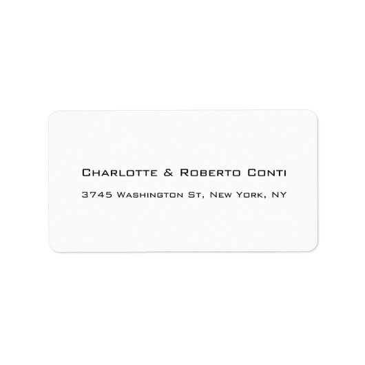 Zwart-witte moderne peulfamilie etiket (Voorkant)