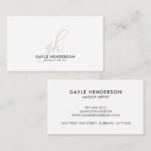 Zwart Witte Moderne Script Monogram Grimeur