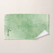 Zwart Witte Moderne Script Vrouwelijke Monogram Na Bad Handdoek (Handdoek)