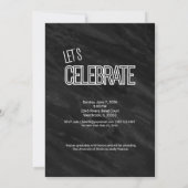 Zwart Witte Moderne Typografie Foto Afstuderen  Kaart (Achterkant)