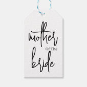 Zwart-witte moeder van de bruid cadeaulabel (Voorkant)