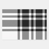 Zwart-witte monarchvlinders monogram inpakpapier vel (Voorkant 3)