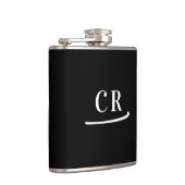 Zwart & Witte Monogram Heupfles (Rechts)