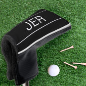 Zwart Witte Monogram Initialen Golfheadcover