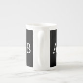 Zwart Witte Monogram Merklaam Klassieke mok (Achterkant)