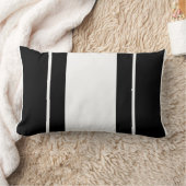 Zwart-witte monogrammen Pillow Kussen (Deken)