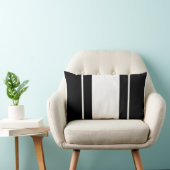 Zwart-witte monogrammen Pillow Kussen (Stoel)