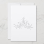 Zwart & Witte Monstera Bloemige Bruidsdouche Kaart (Achterkant)