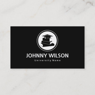 Zwart-witte mortierraad Afstuderen studenten Contactkaartje