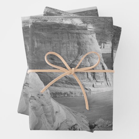 Zwart-witte mossel Adams Canyon Foto Inpakpapier Vel (In situ)