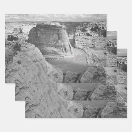 Zwart-witte mossel Adams Canyon Foto Inpakpapier Vel (Set)