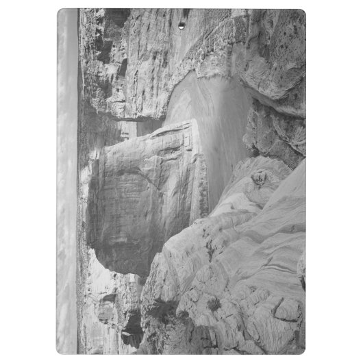 Zwart-witte mossel Adams Canyon Foto Klembord (Achterkant)