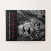 Zwart-witte Motivatie determinatie-ion art Legpuzzel (Horizontaal)