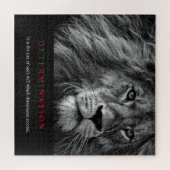 Zwart-witte Motivatie determinatie-ion art Legpuzzel (Horizontaal)